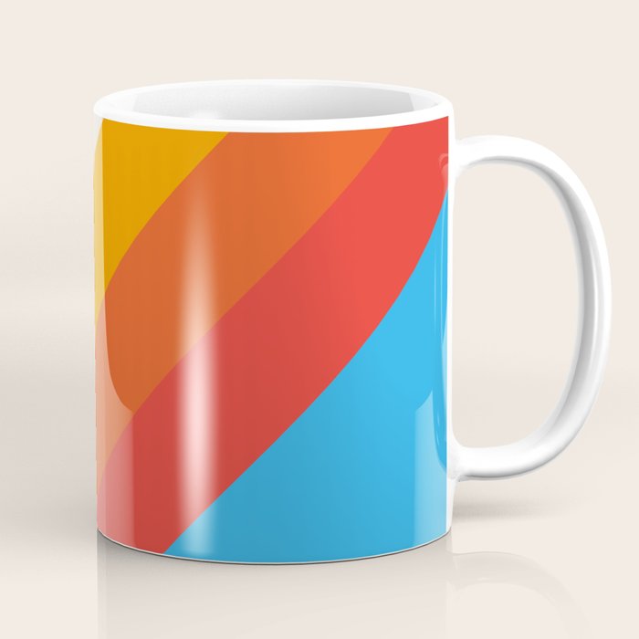 Gefjun - Classic Minimal Retro Summer Style Stripes Coffee Mug