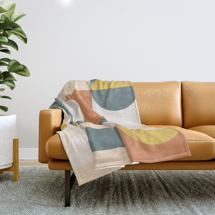 Mid Century Modern Geometric 23 Throw Blanket