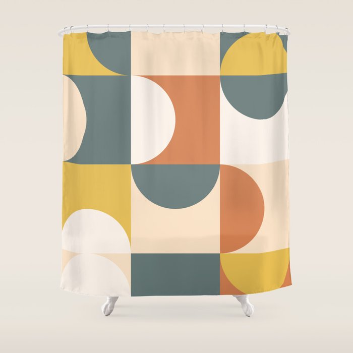 Mid Century Modern Geometric 23 Shower Curtain