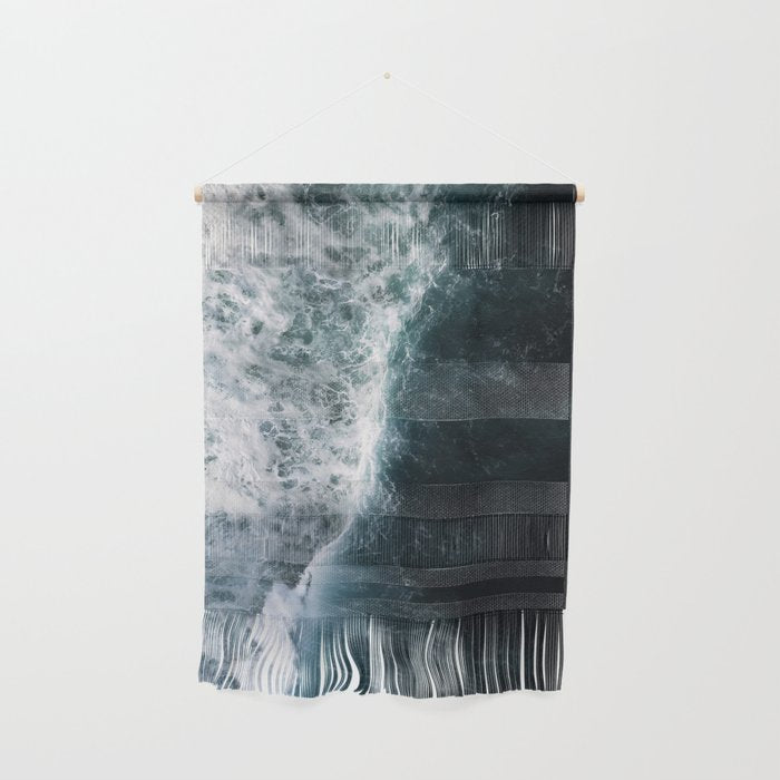 Oceanscape - White And Blue Wall Hanging