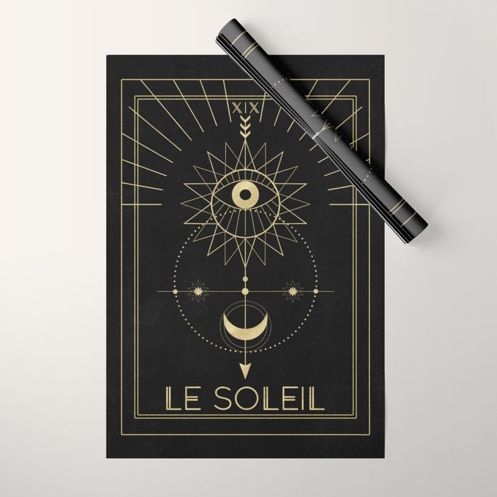 Le Soleil Or The Sun Tarot Wrapping Paper