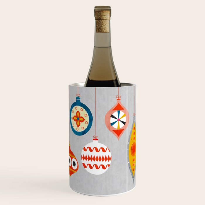 Christmas Retro Baubles No3 Wine Chiller