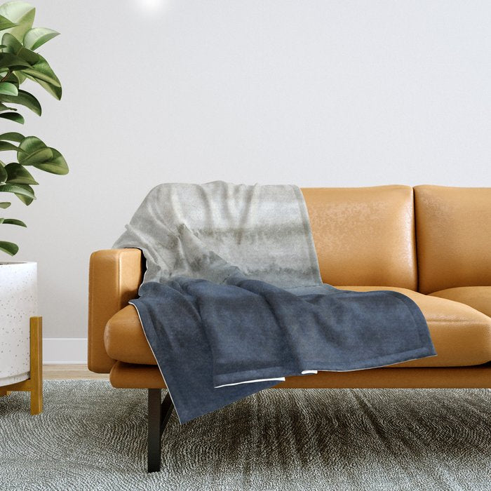 Within The Tides - Crushing Waves Blue Throw Blanket