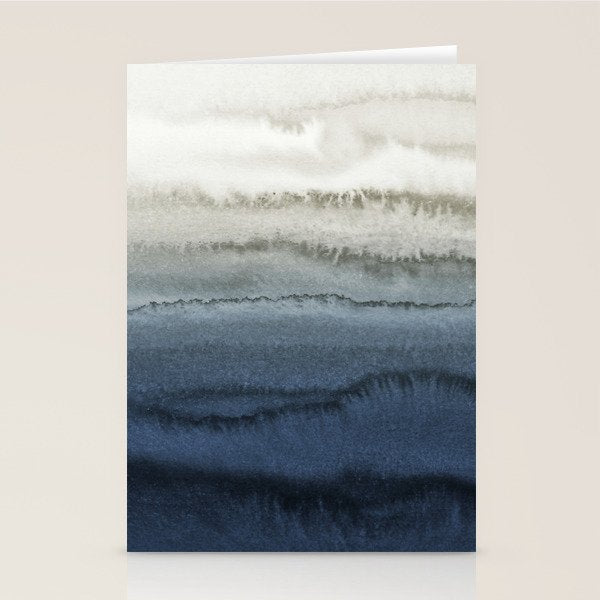 Within The Tides - Crushing Waves Blue Stationery Card