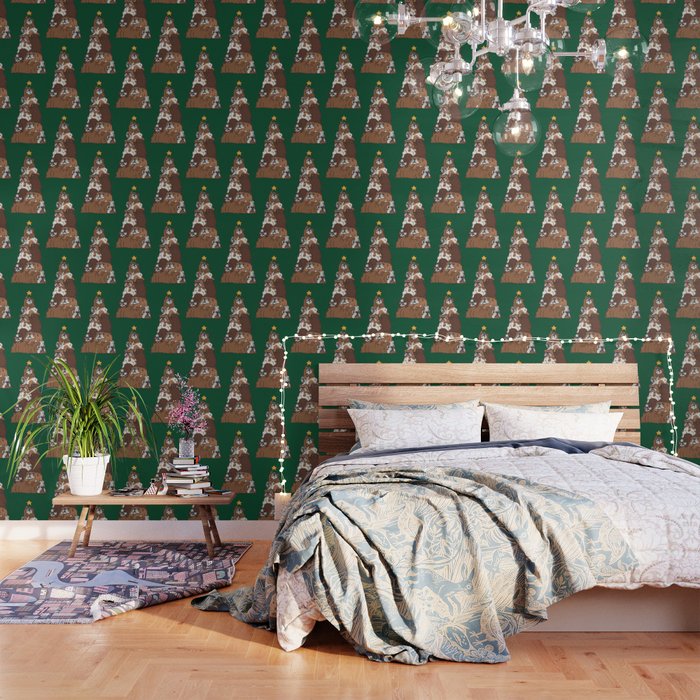 Christmas Tree English Bulldog Wallpaper