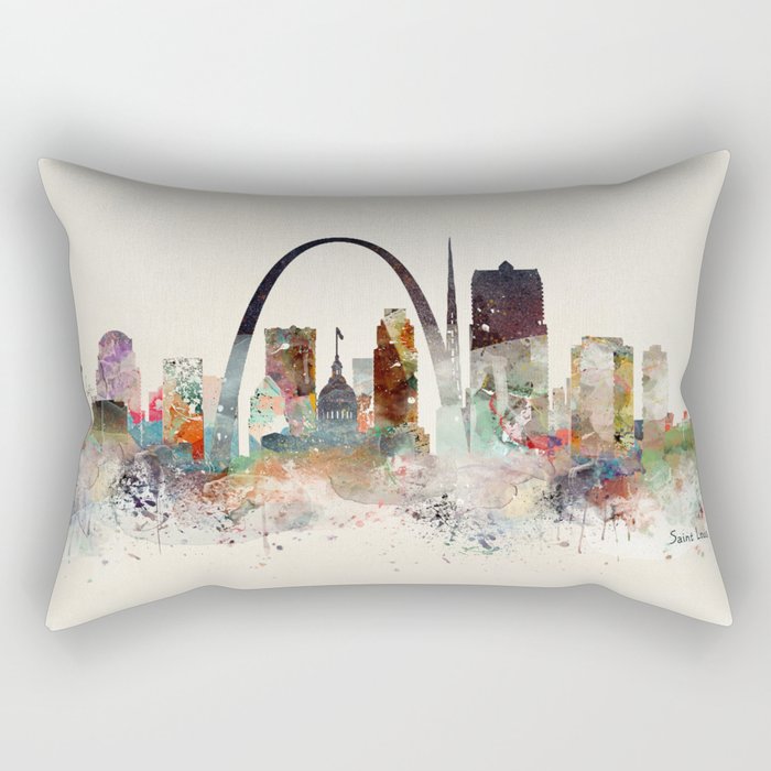 Saint Louis Missouri Skyline Rectangular Pillow