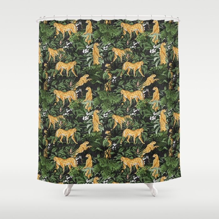 Cheetah In The Wild Jungle Shower Curtain