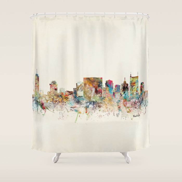 Nashville Tennessee Skyline Shower Curtain