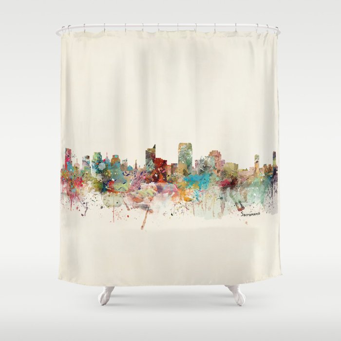 Sacramento California Skyline Shower Curtain