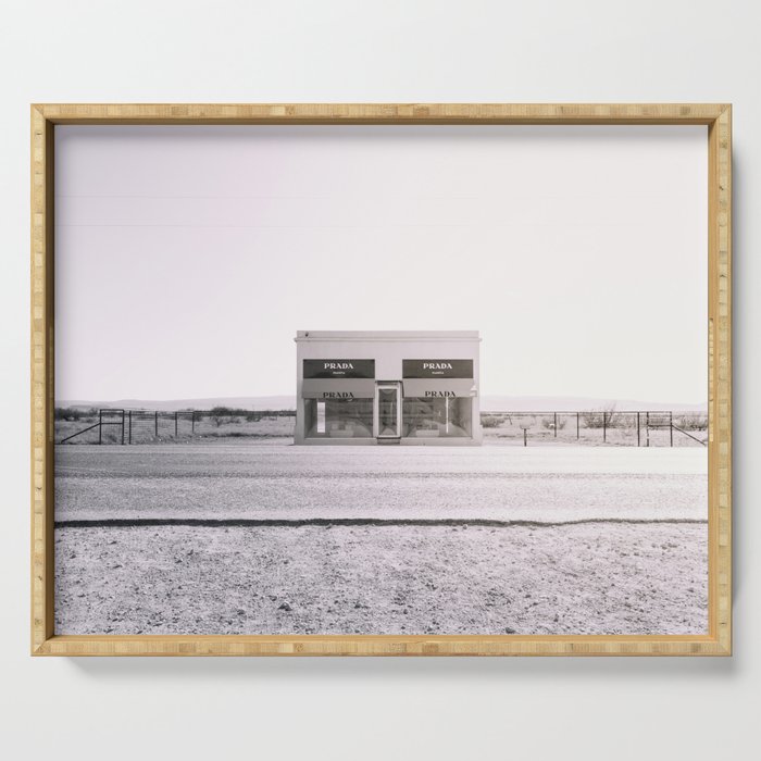 Marfa Icon - Black And White Version Serving Tray