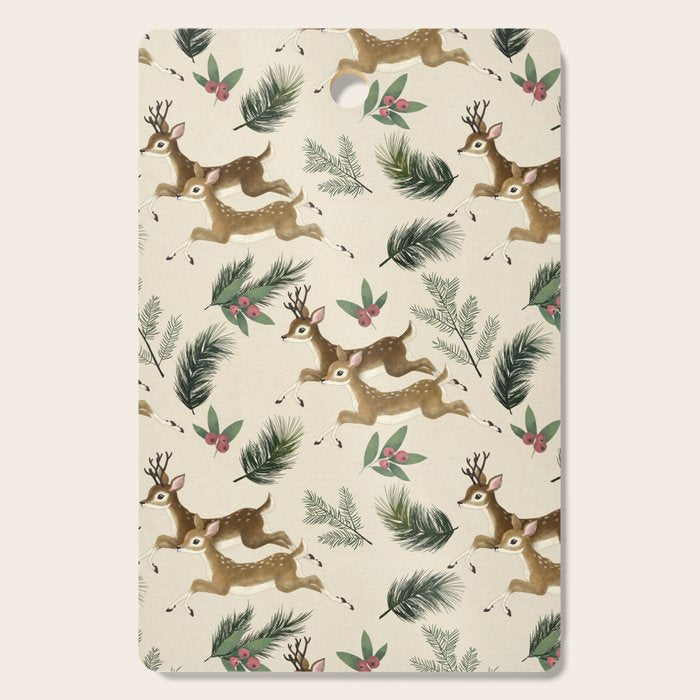 Winter Deer // Repeat Pattern Cutting Board
