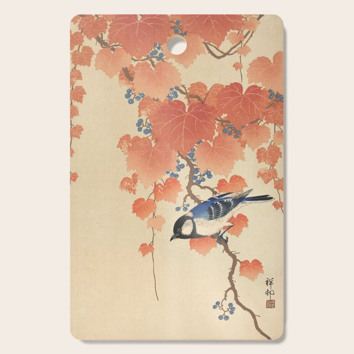 Ohara Koson - Japanese Bird Blockprint Cutting Board