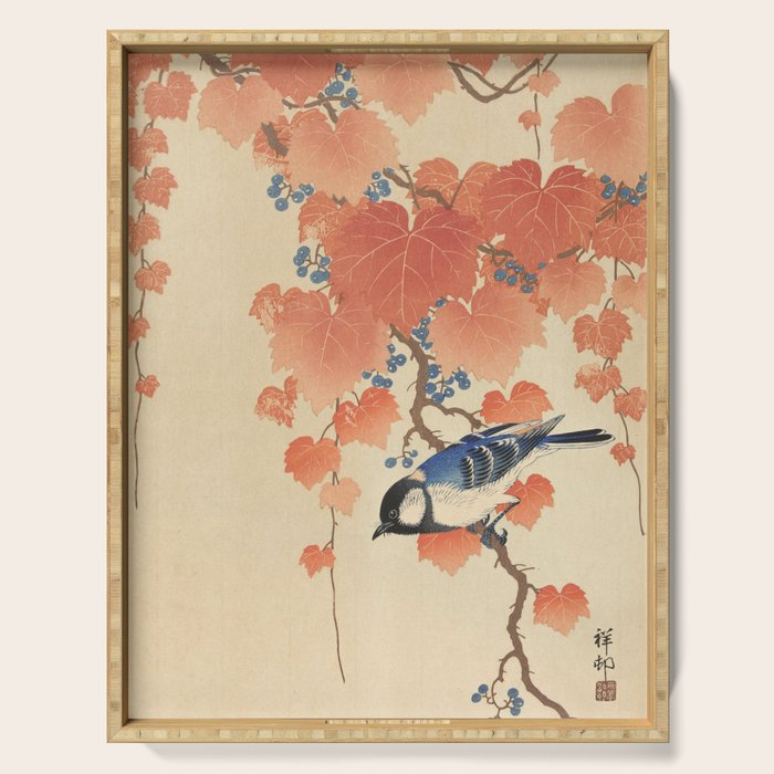 Ohara Koson - Japanese Bird Blockprint Serving Tray