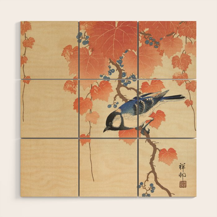 Ohara Koson - Japanese Bird Blockprint Wood Wall Art