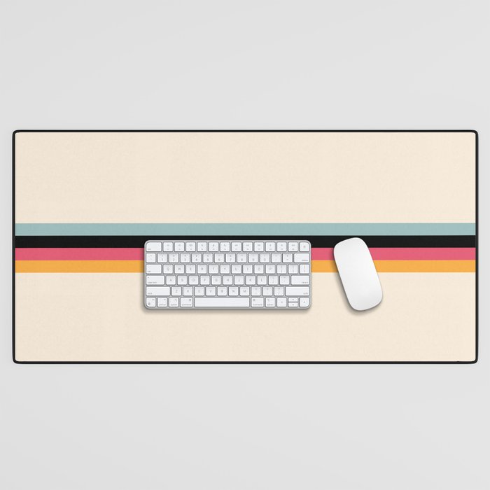 Ishtar - Classic Retro Summer Stripes Desk Mat