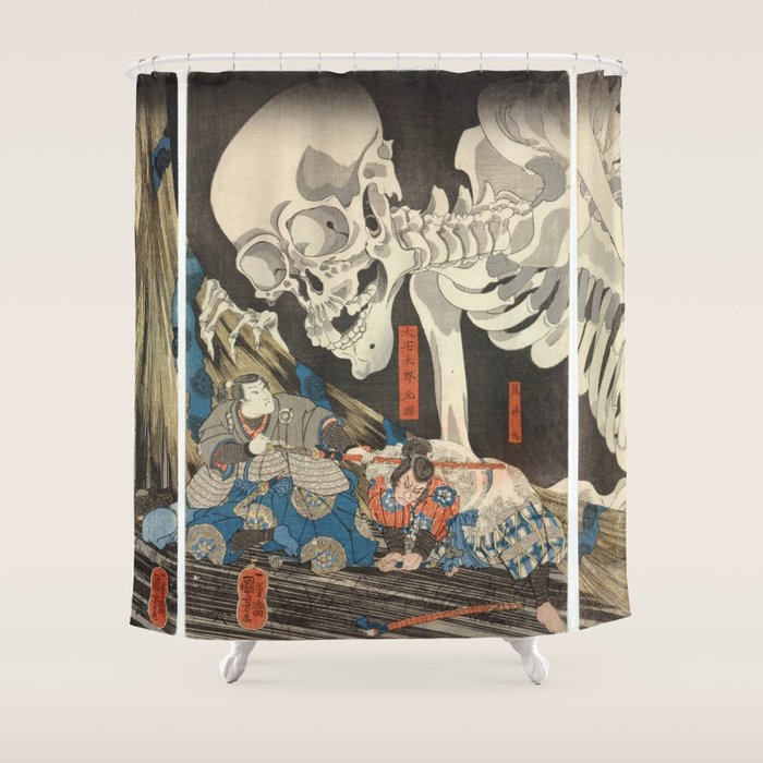 Takiyasha The Witch And The Skeleton Spectre Shower Curtain
