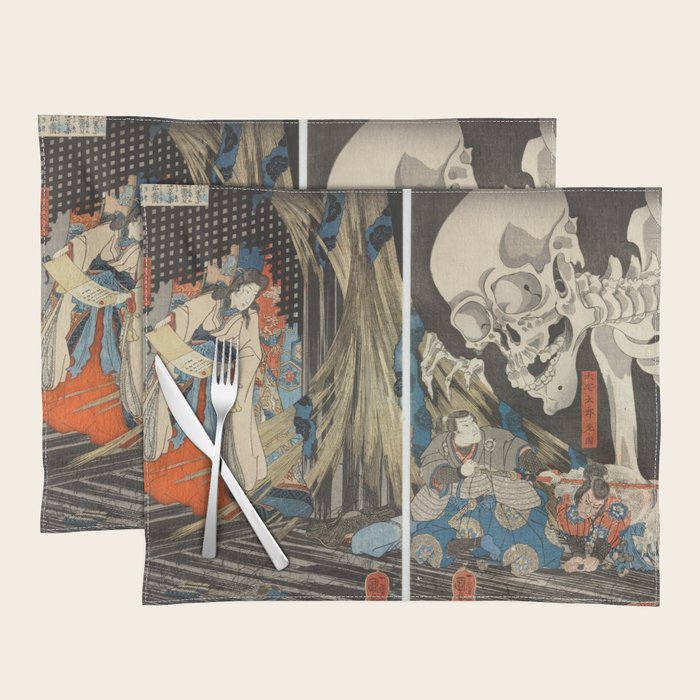 Takiyasha The Witch And The Skeleton Spectre Placemat