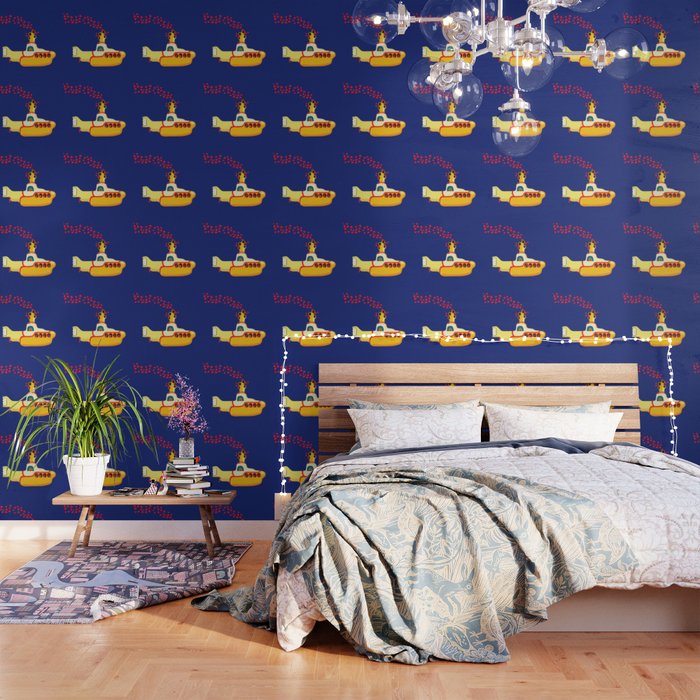 Yellow Submarine Bubbling Love Wallpaper
