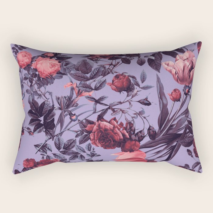 Romantic Floral Pattern Rectangular Pillow
