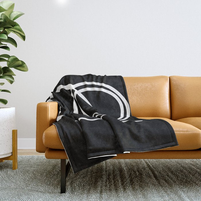 Line Art, Modern, Minimal, Black And White Throw Blanket