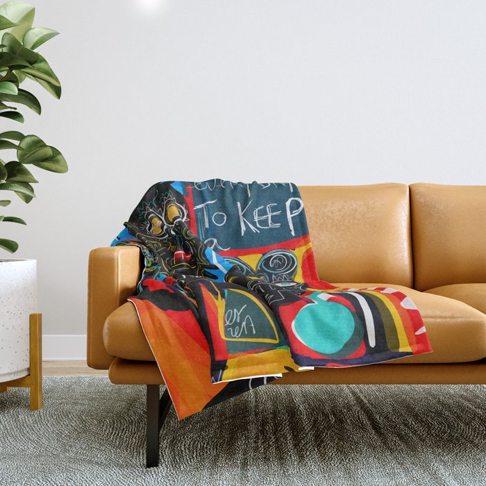 Don'T Be Evil Street Art Graffiti Throw Blanket