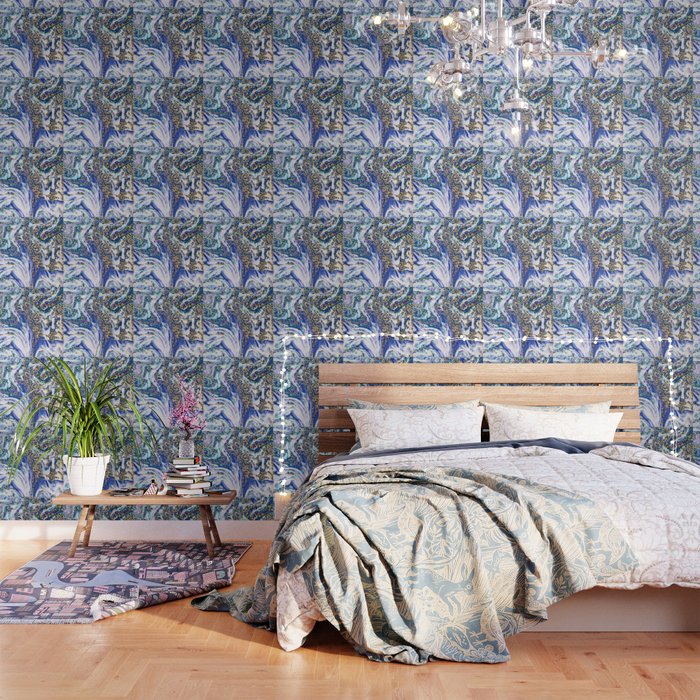 Blue Acid #Homestorie #Buyart #Decor Wallpaper