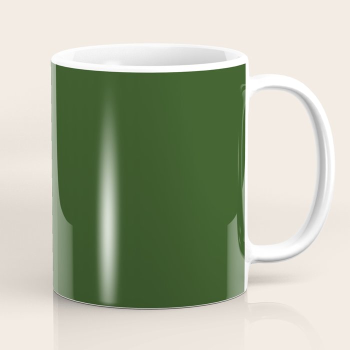 Solid Dark Forest Green Simple Solid Color All Over Print Coffee Mug