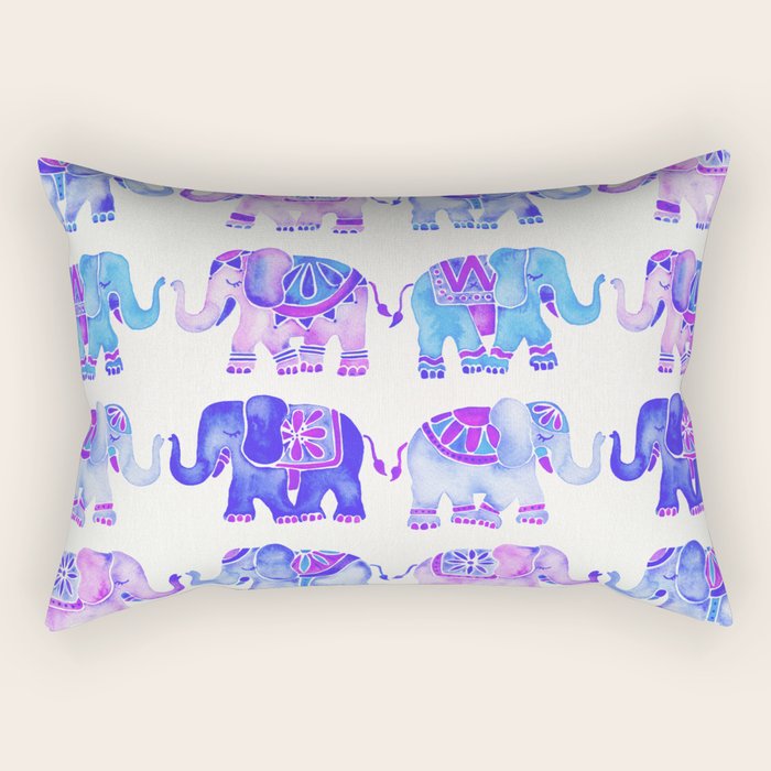 Elephant Collection - Indigo Palette Rectangular Pillow