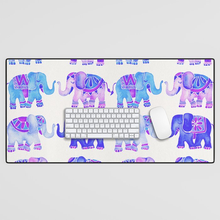 Elephant Collection - Indigo Palette Desk Mat