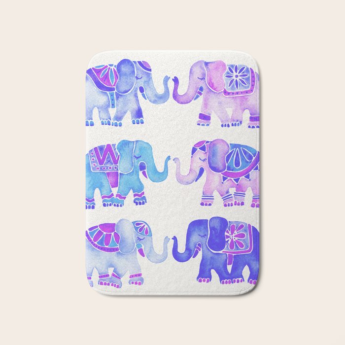 Elephant Collection - Indigo Palette Bath Mat
