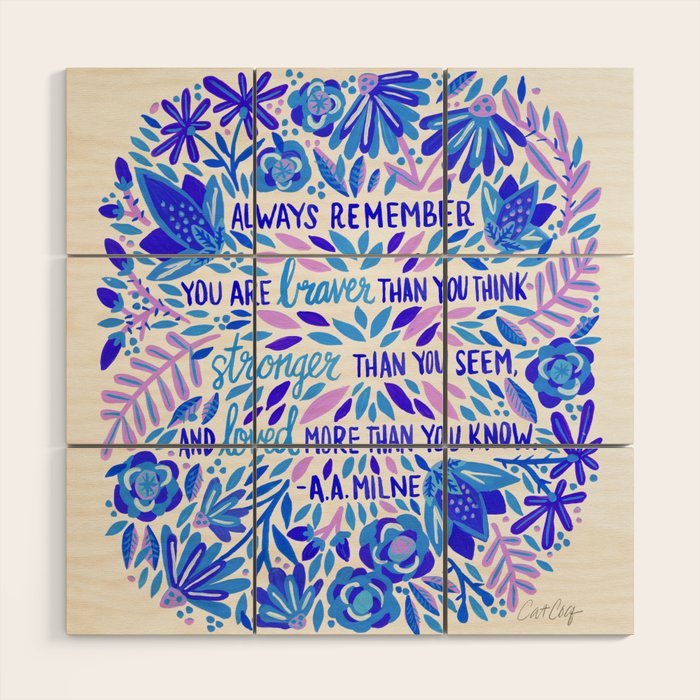 Always Remember - Indigo Palette Wood Wall Art