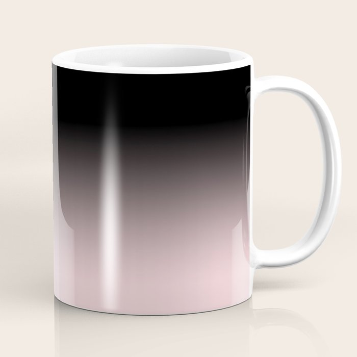 Modern Abstract Elegant Black Blush Pink Gradient Pattern Coffee Mug