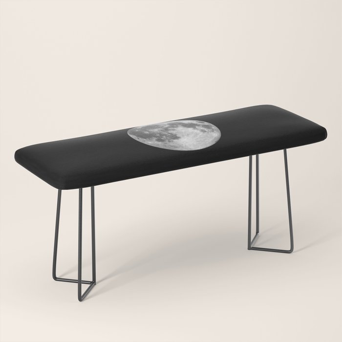 Full Moon Print Black-White Photograph New Lunar Eclipse Poster Bedroom Home Wall Decor Bench