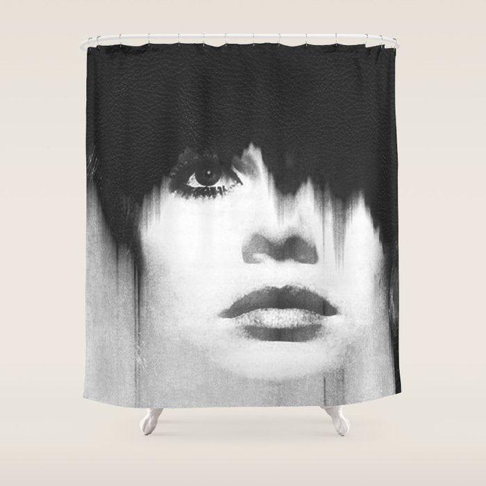 Women (Portrait) Black And White Shower Curtain