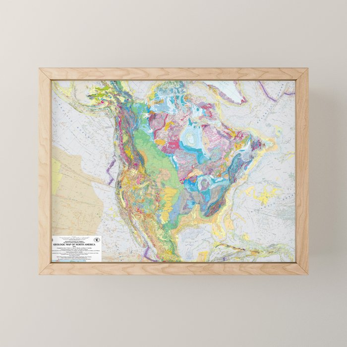 Usgs Geological Map Of North America Mini Art Print