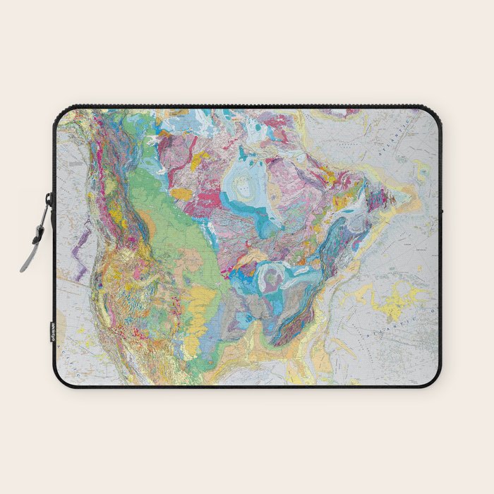 Usgs Geological Map Of North America Laptop Sleeve