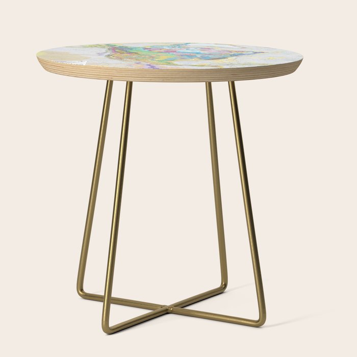 Usgs Geological Map Of North America Side Table