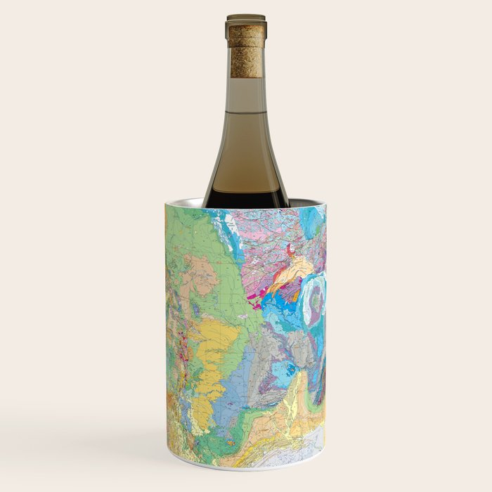 Usgs Geological Map Of North America Wine Chiller