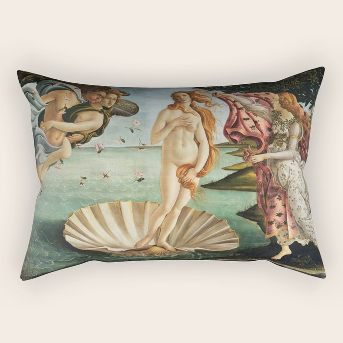 The Birth Of Venus By Sandro Botticelli, 1445 Rectangular Pillow