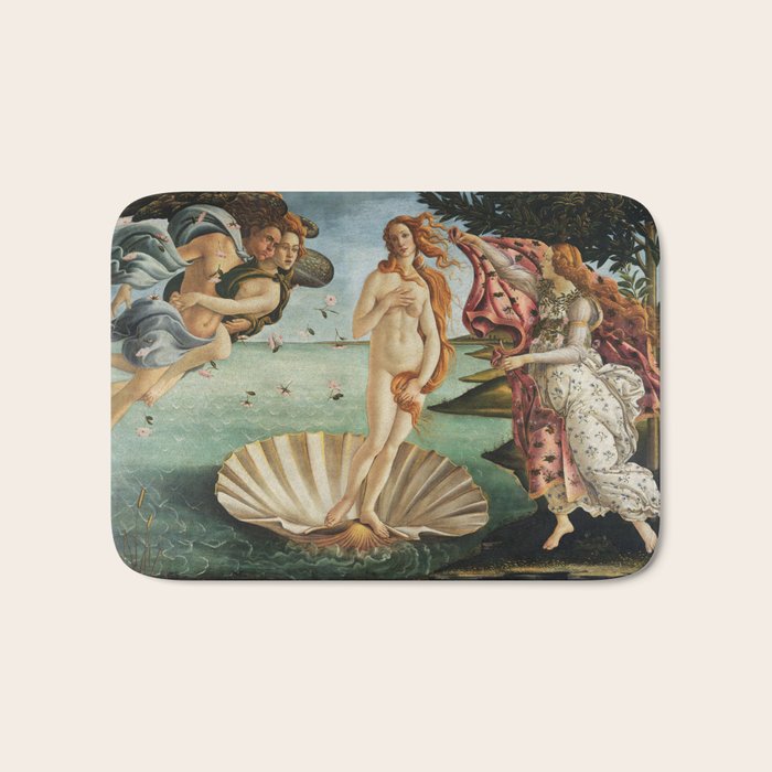 The Birth Of Venus By Sandro Botticelli, 1445 Bath Mat