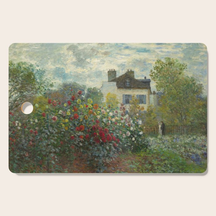 Claude Monet The Artist'S Garden In Argenteuil, 1873 Cutting Board