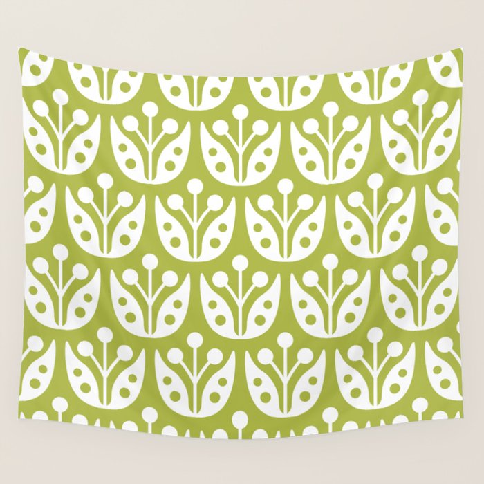 Mid Century Flower Pattern 5 Wall Tapestry