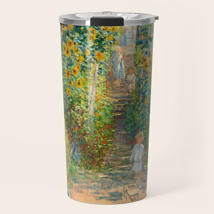 Claude Monet, The Artist'S Garden At VéTheuil, 1880 Travel Mug