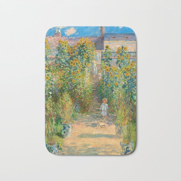 Claude Monet, The Artist'S Garden At VéTheuil, 1880 Bath Mat