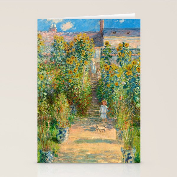 Claude Monet, The Artist'S Garden At VéTheuil, 1880 Stationery Card