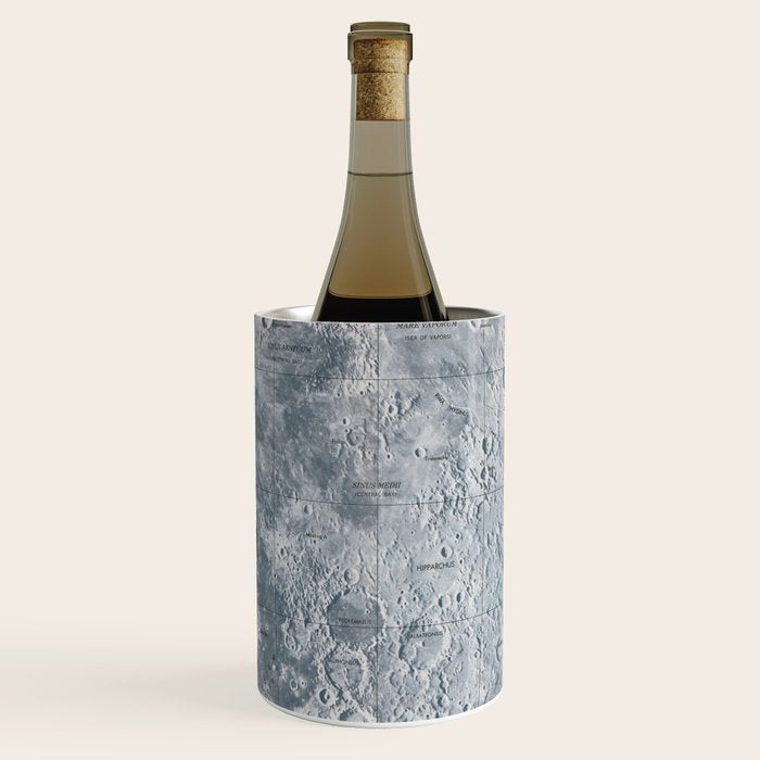 Vintage Lunar Moon Map, 1960s Wine Chiller