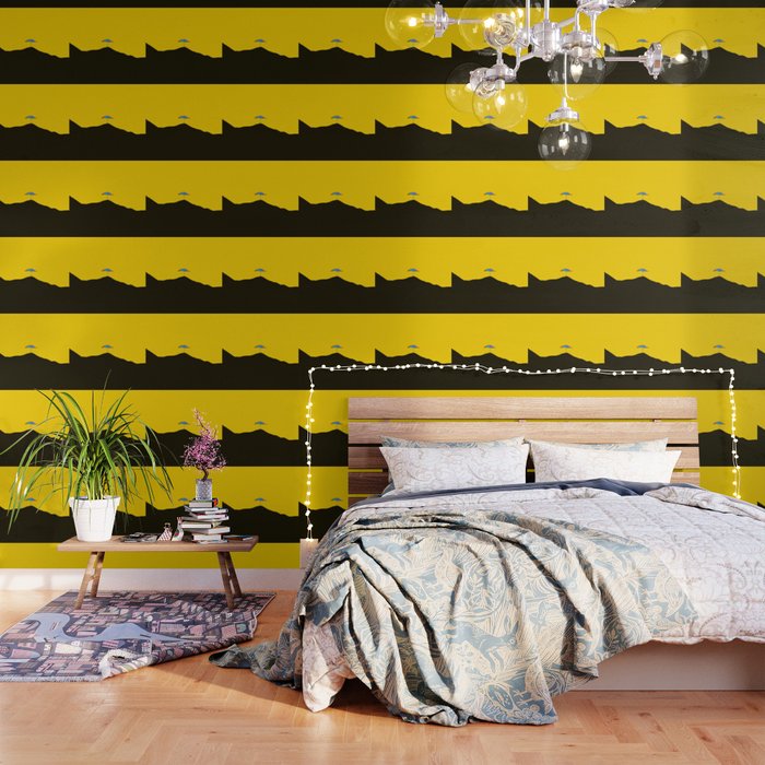 Colorful Parasol Black Yellow Background #Decor #Homestorie #Buyart Wallpaper