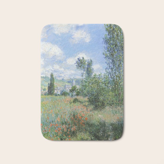 View Of Vetheuil By Claude Monet, 1880 Bath Mat