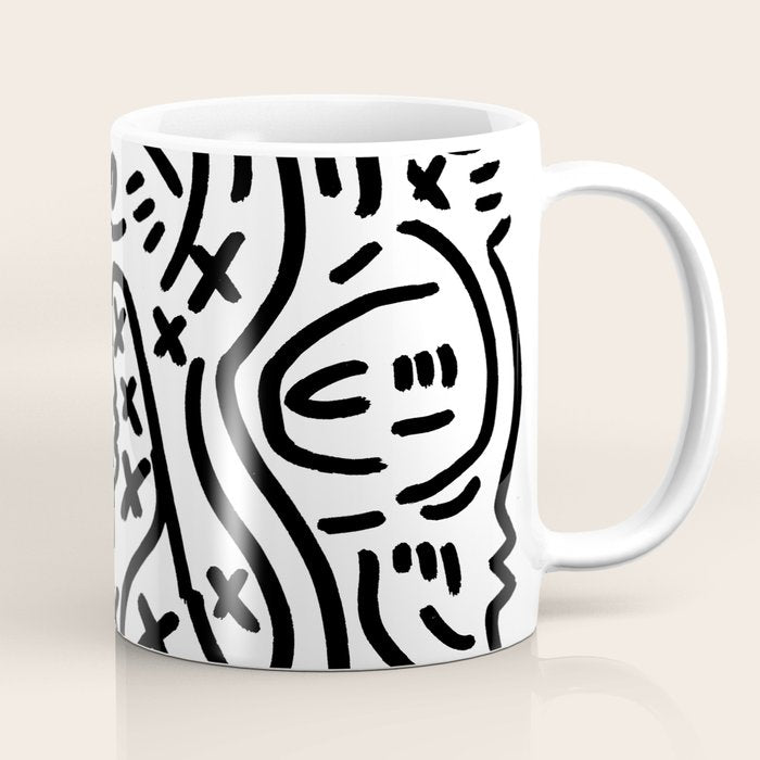 Graffiti Street Art Black And White Coffee Mug