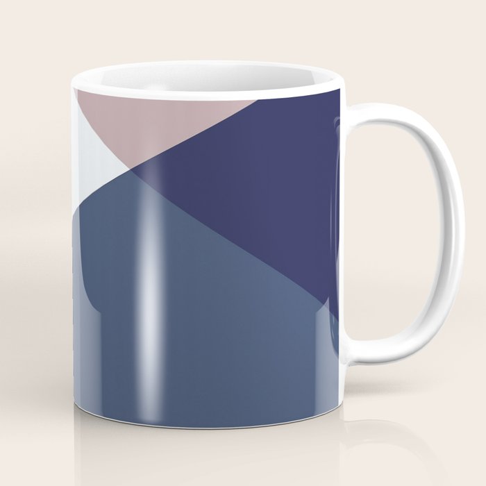 Geometrics - Blush Indigo Rose Gold Coffee Mug